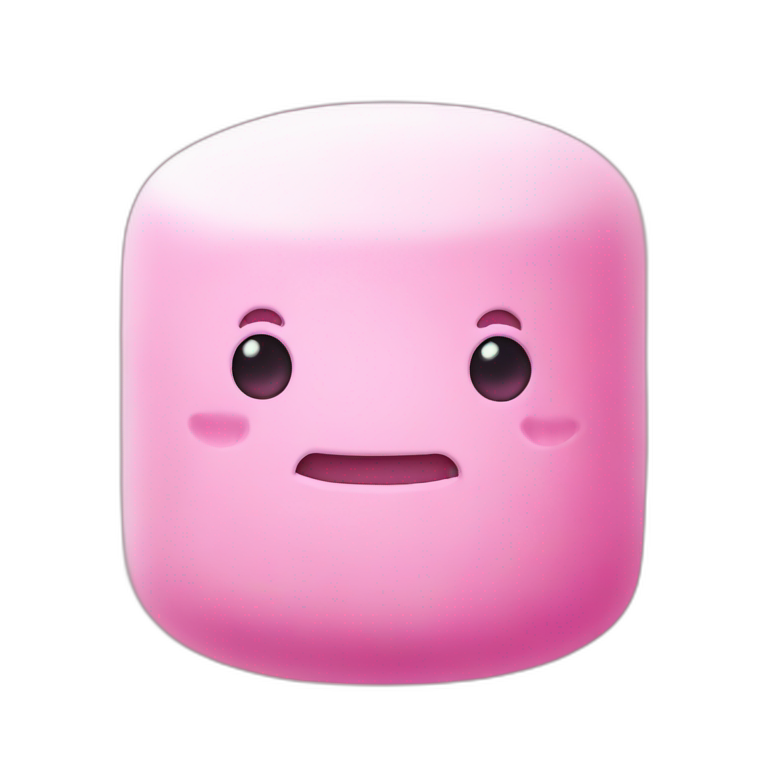 Pink marshmallow without eyes emoji