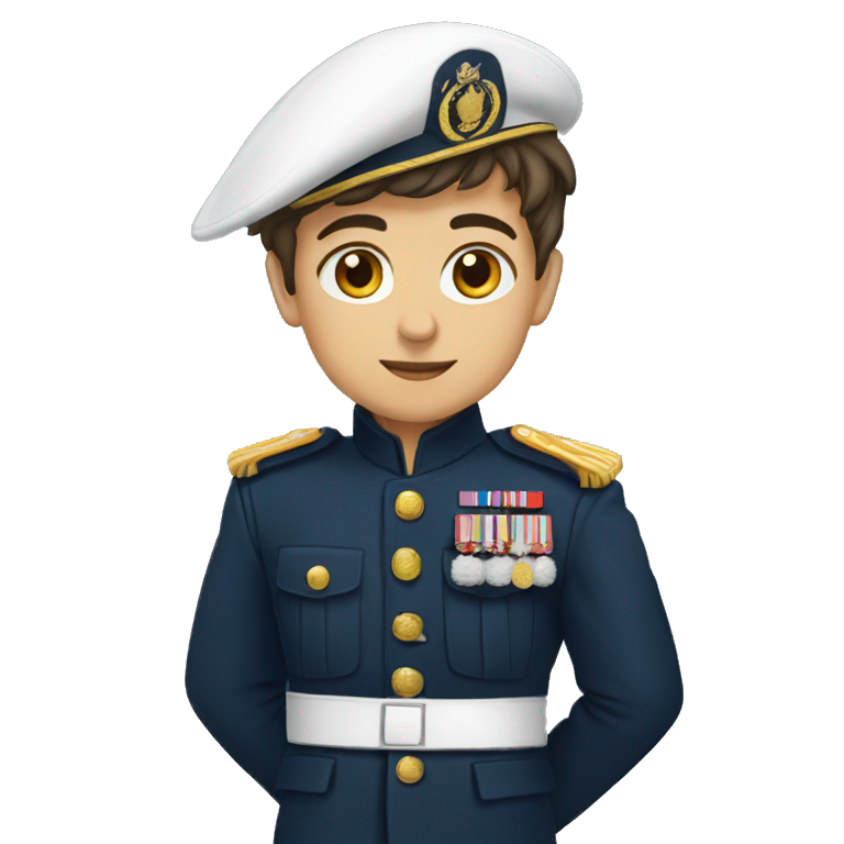 military boy in navy turkish uniform emoji