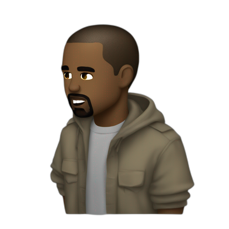 Kanye west haugging donda west emoji