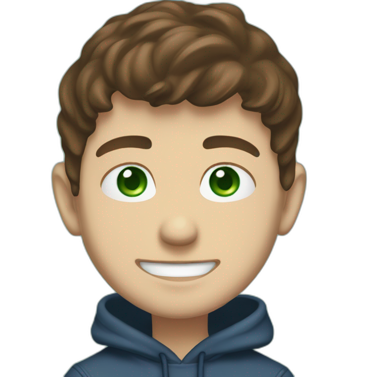 green-eyed boy in blue hoodie emoji