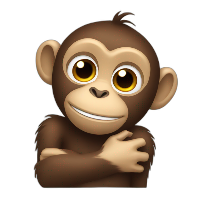 monkey hug monkey emoji