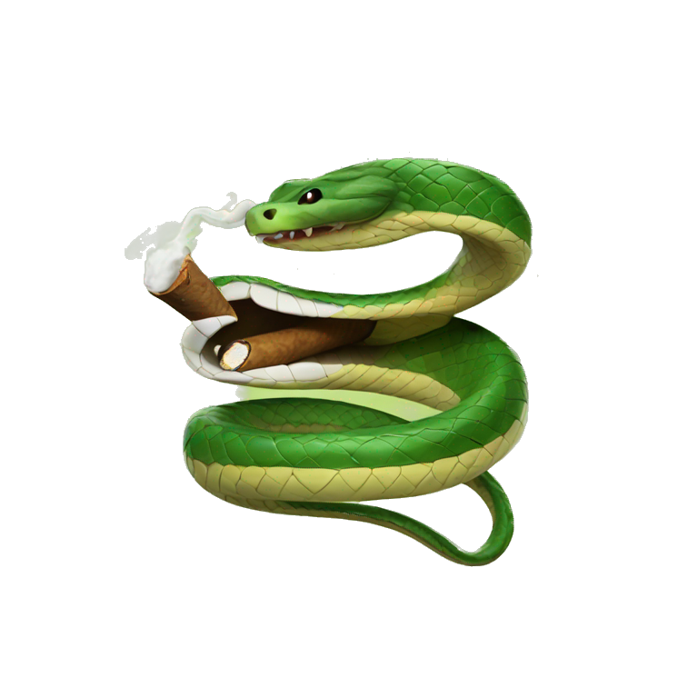 snake smoking a cigar emoji