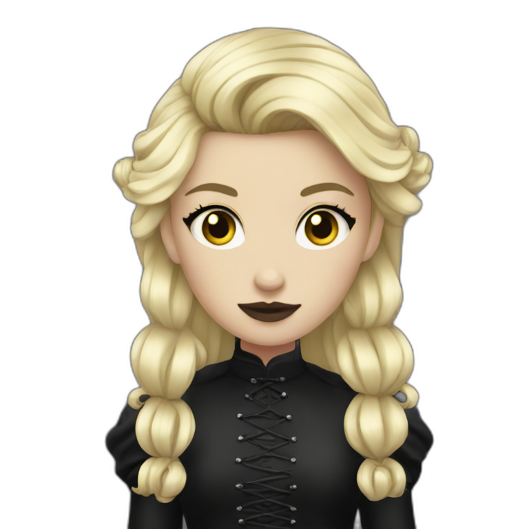blond goth princess emoji