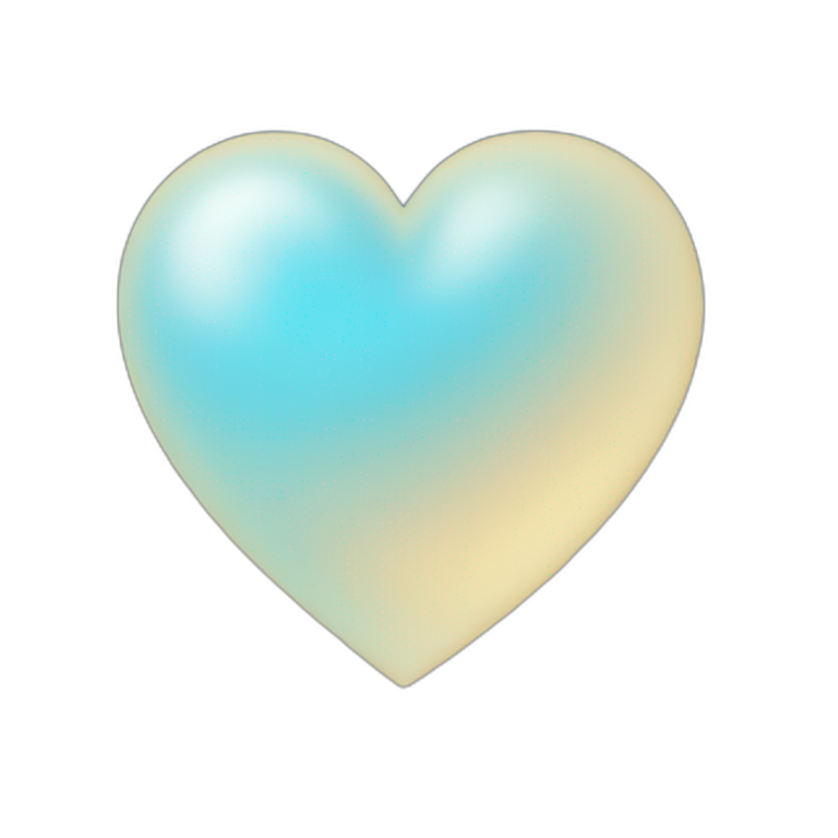 Sky blue heart emoji