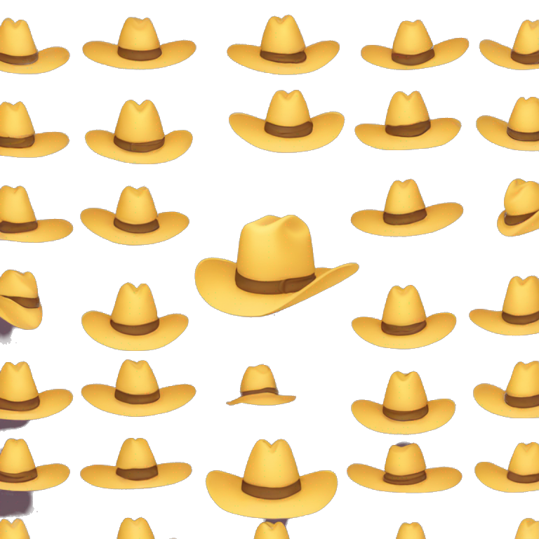 sad face emoji with a cowboy hat  emoji