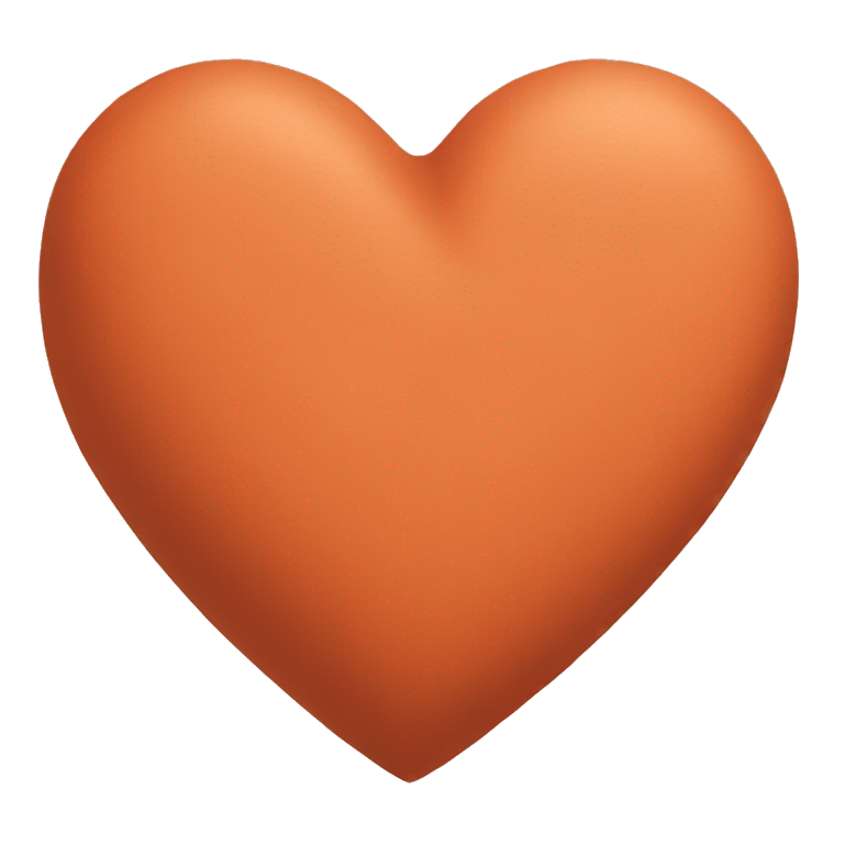 terra cotta coloured heart emoji