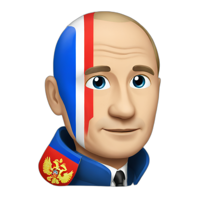 putin and russian flag emoji