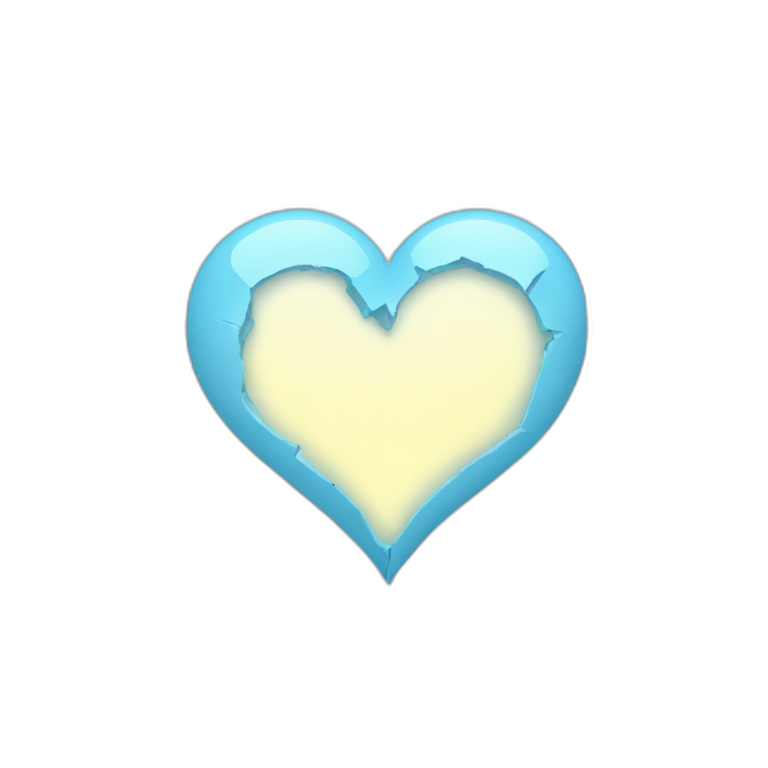 broken light blue heart emoji