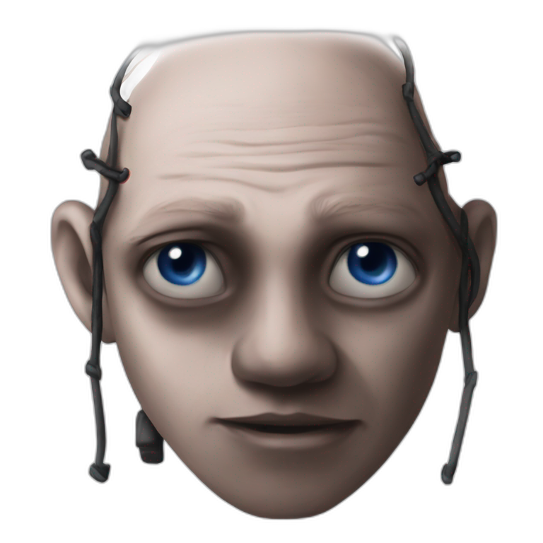 serene blue-eyed male portrait emoji