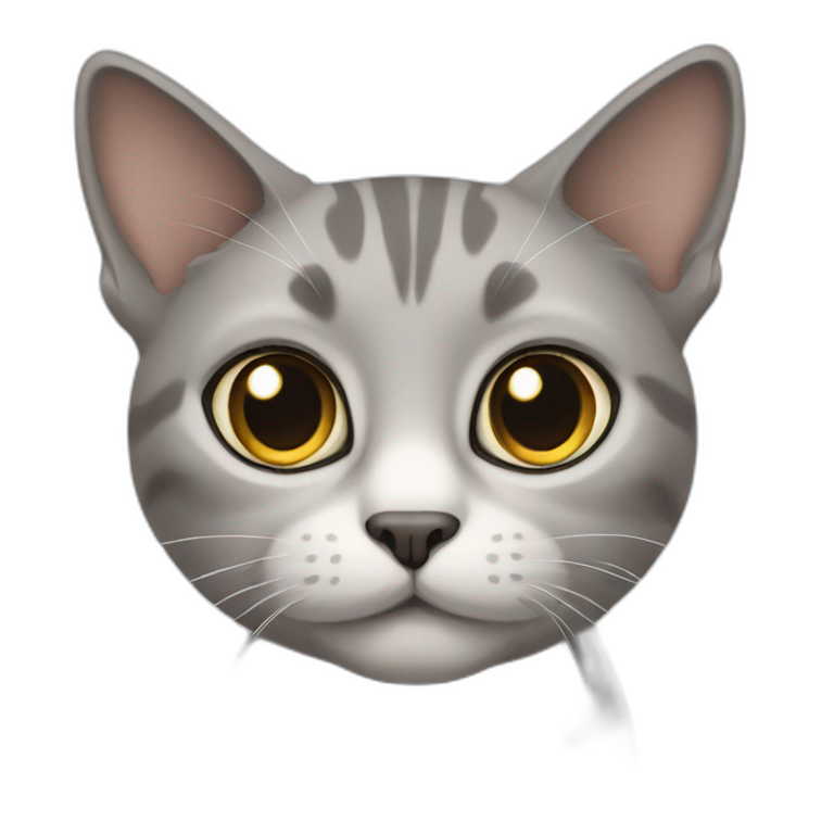 Cat with big eyes emoji