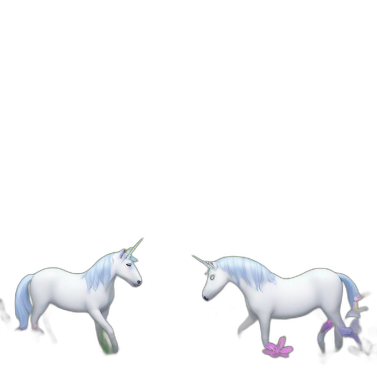 Meadow with unicorns emoji
