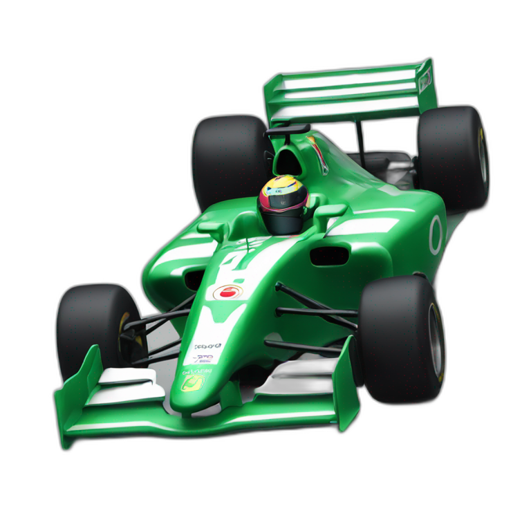 Formula 1 car green emoji
