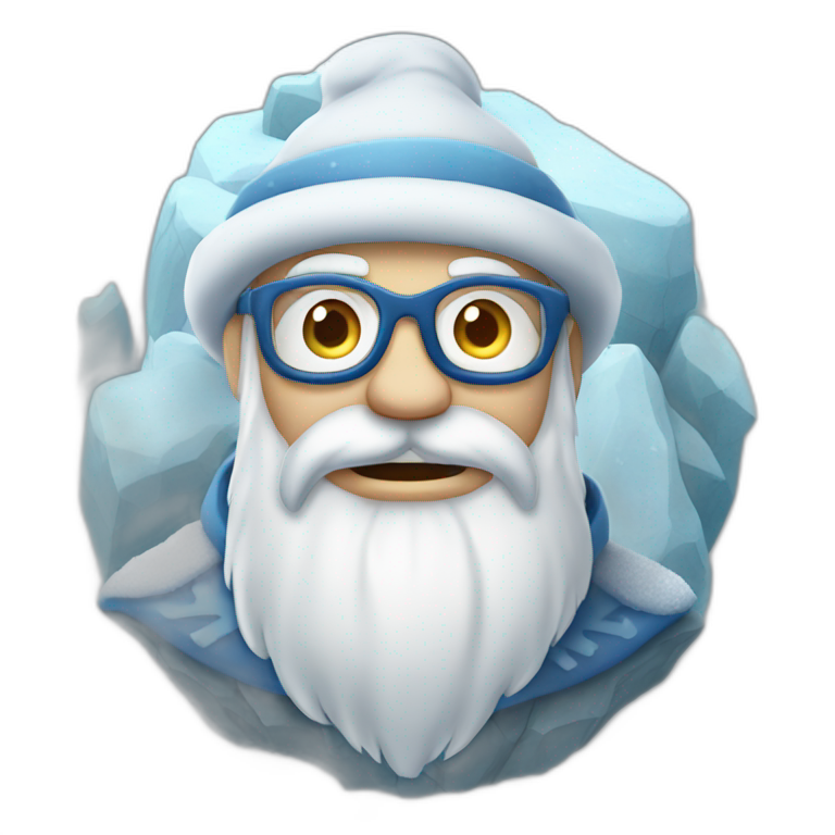 cool Father Frost Rock sign emoji