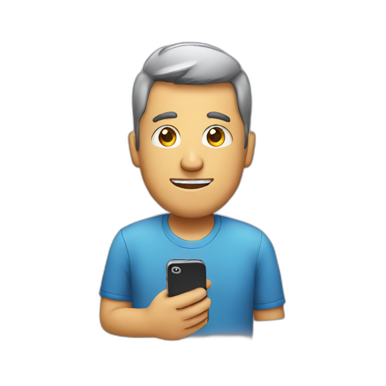 MAN WITH PHONE emoji