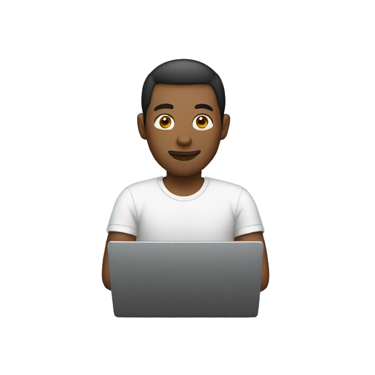 Man in a laptop emoji