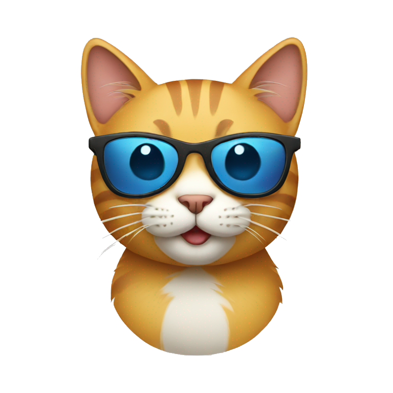 cat with sunglasses smiling emoji