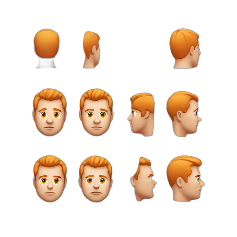 Fat man with orange hair emoji