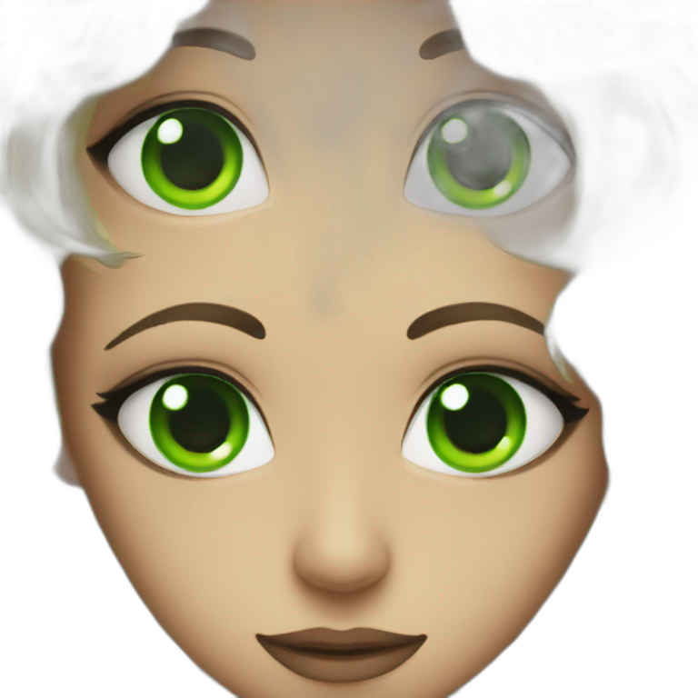 Bright green eyes emoji