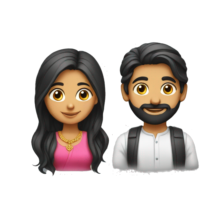 punjabi boy and girl  emoji