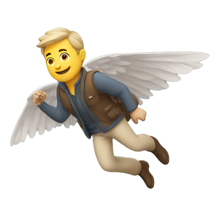 Man flying emoji