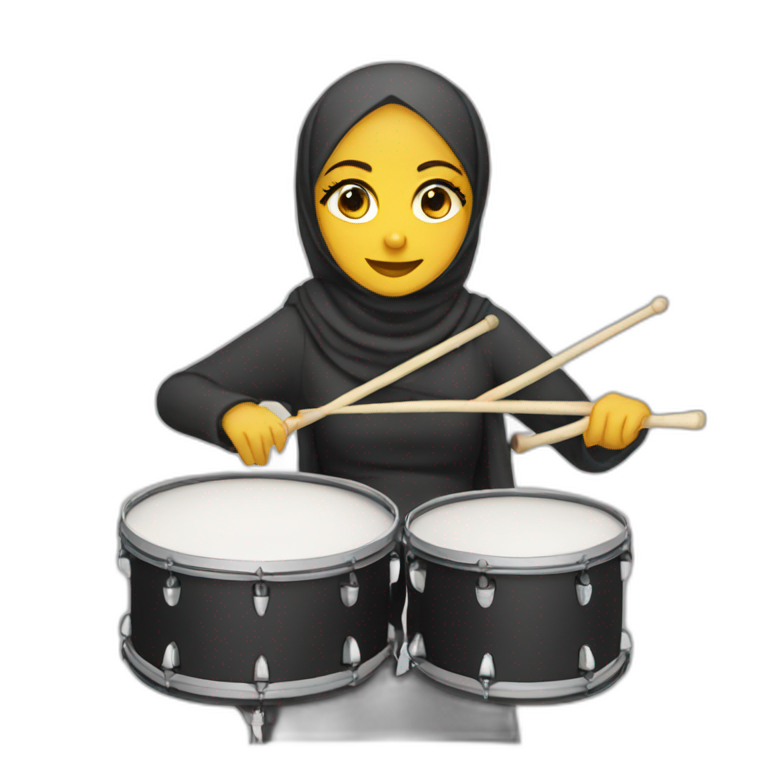 hijabi drummer emoji