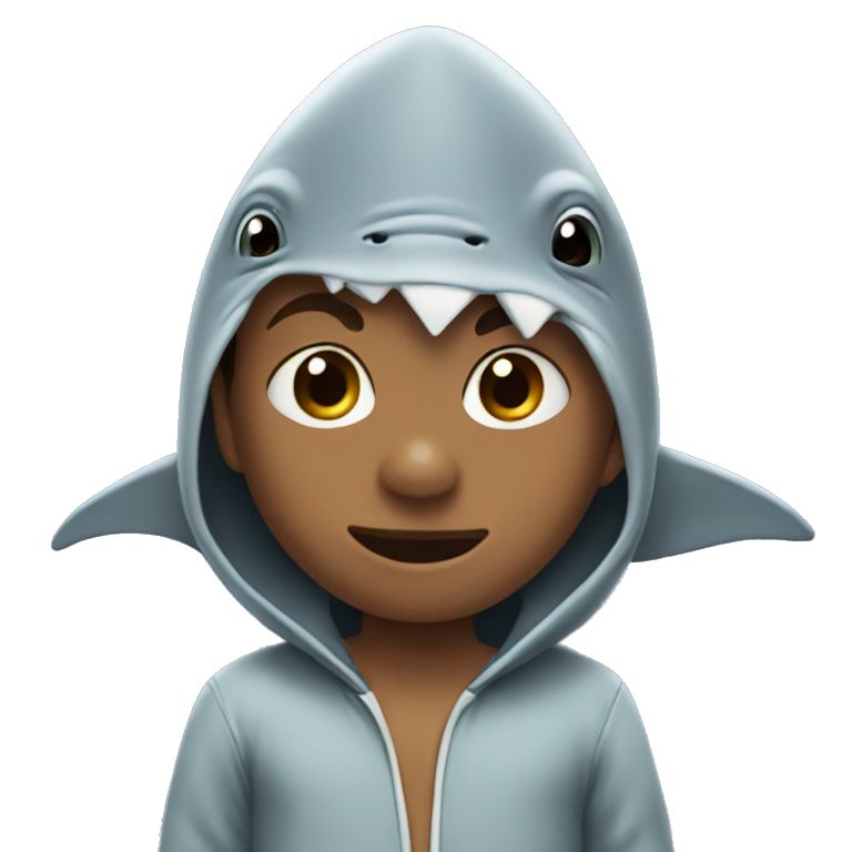 kid in shark pajamas emoji