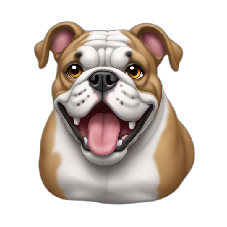 Bulldog frances gris  emoji