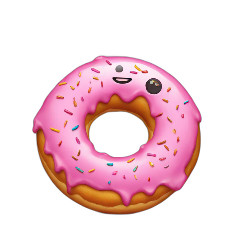 A donut with a phone emoji