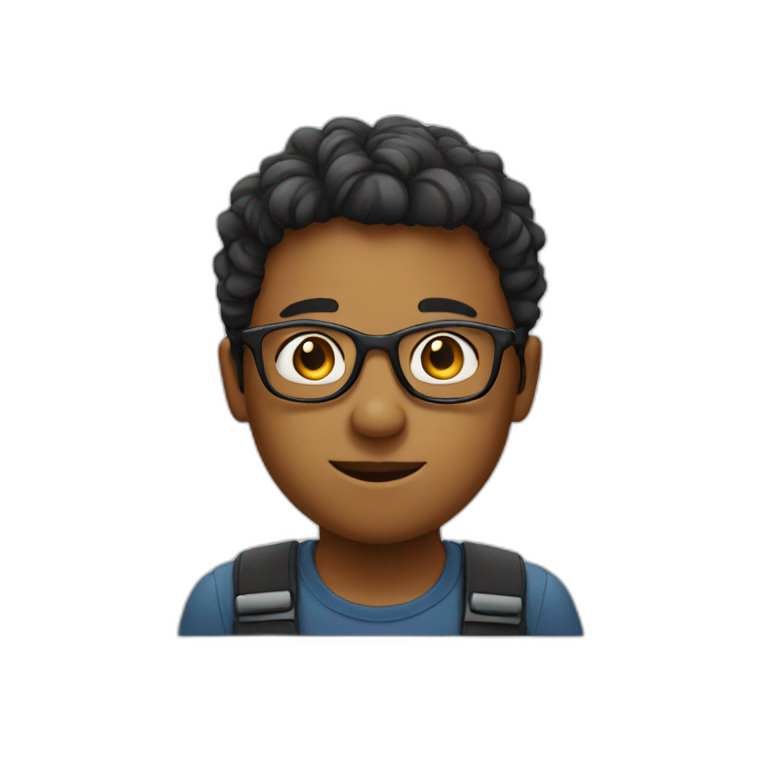 A inocent boy with specs  emoji