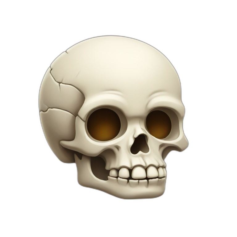 skull with thinking face emoji