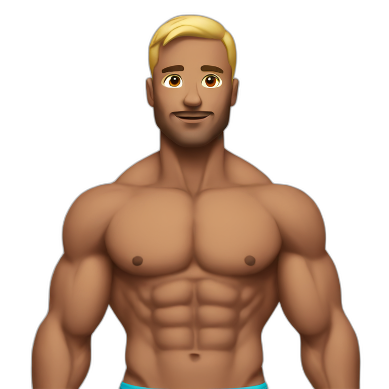 Male muscular bikini roundbutt emoji