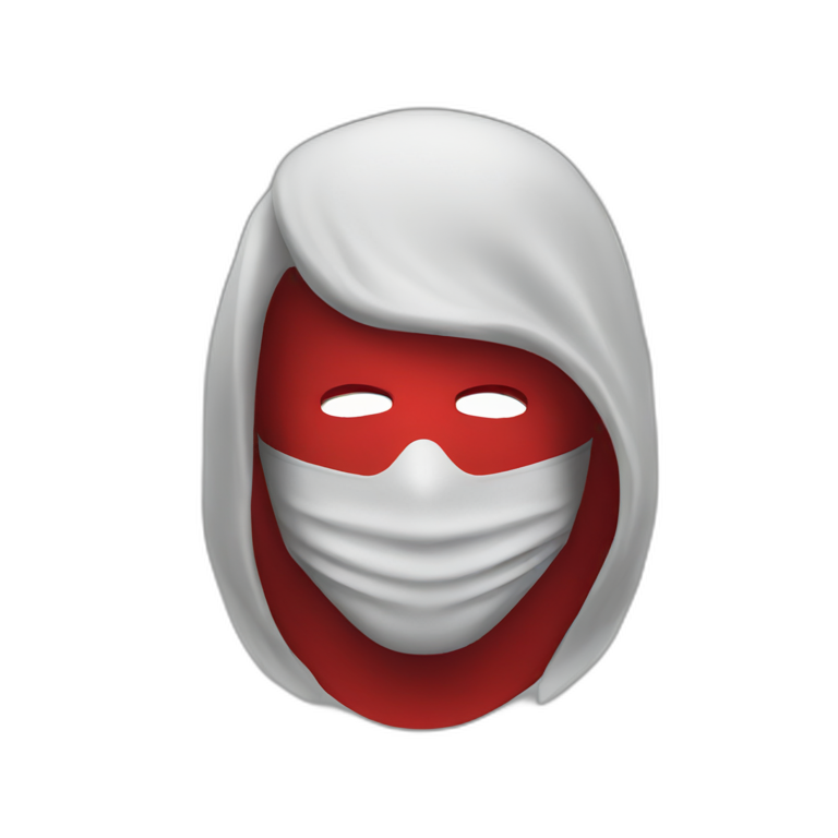 masked man in red emoji