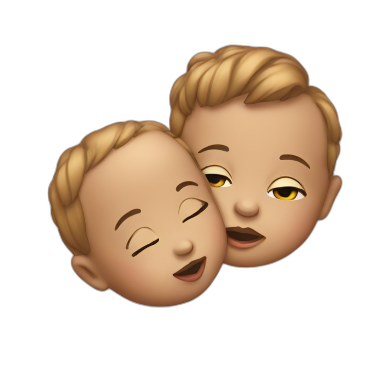 kissing babies emoji