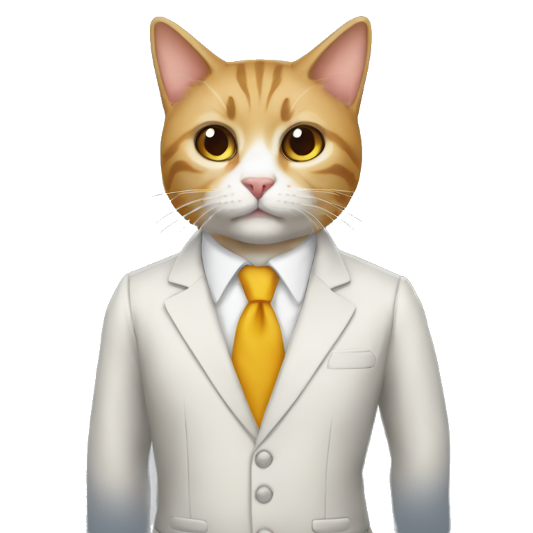Gato con traje de ladron emoji