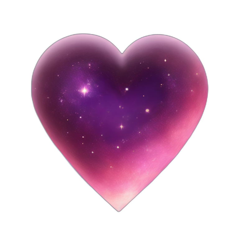 Heart with universe inside emoji