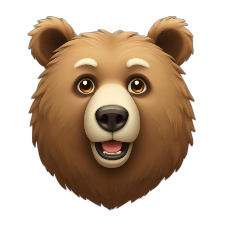 vector bear emoji