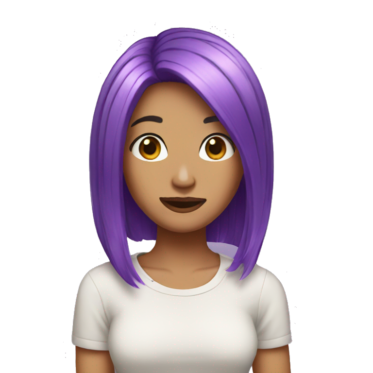 bob purple hair emoji