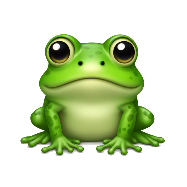 The anthropomorphic frog emoji