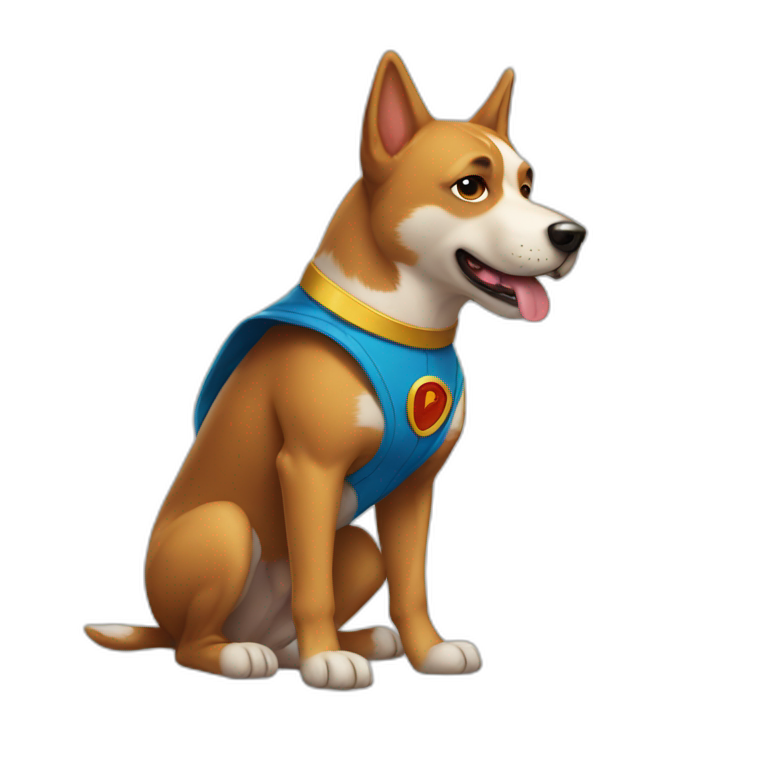 a super hero dog emoji