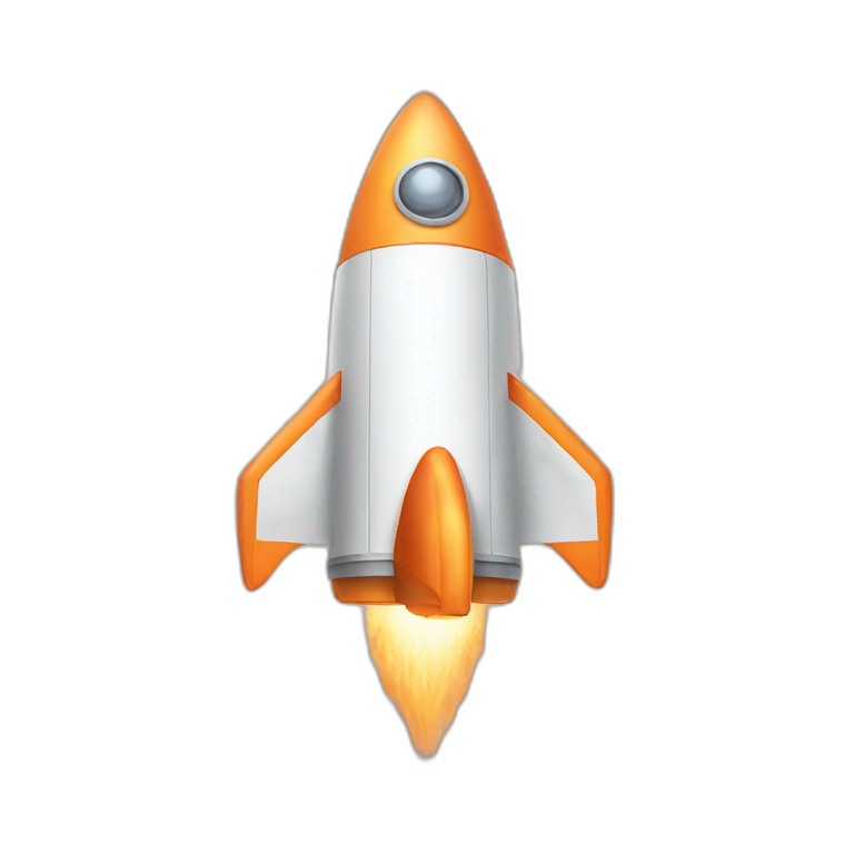 space-rocket-peach emoji