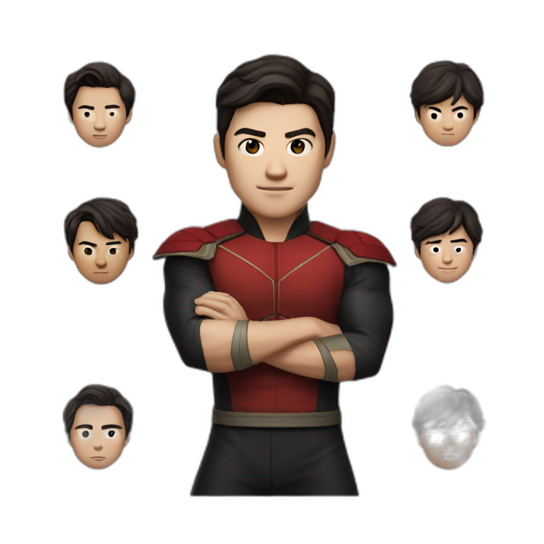 White guy with brown hair with Shang-chi emoji