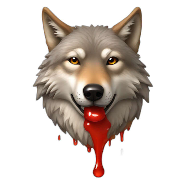 wolf red knot dripping emoji