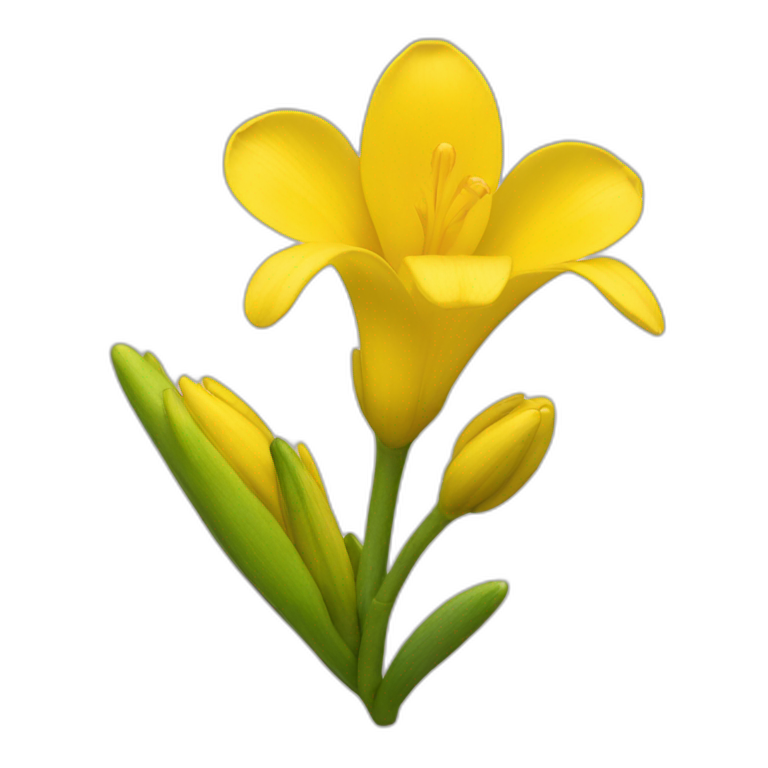 Yellow Freesia flower emoji