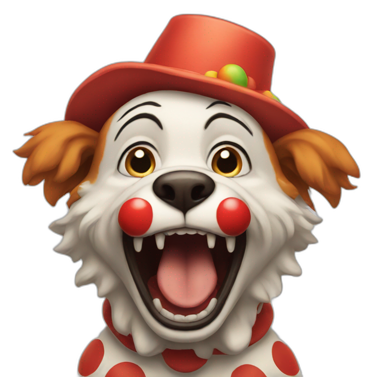 clown barking emoji