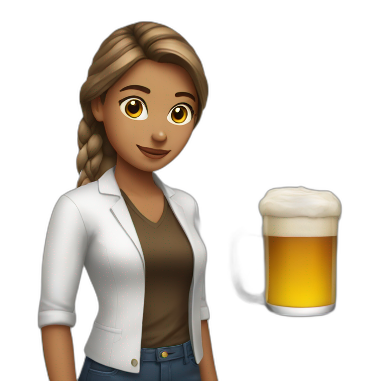 girl-work-beer-coffee emoji