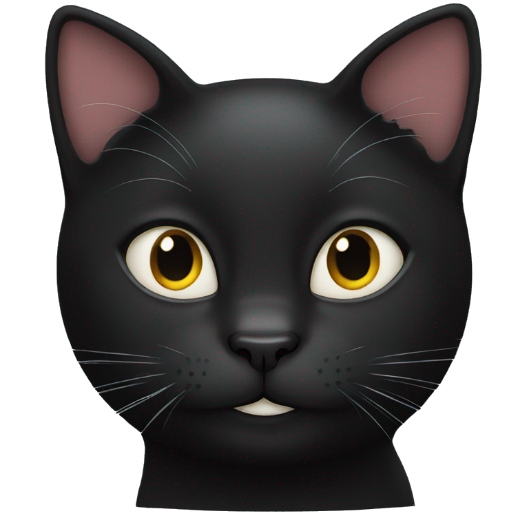 Black cat smiling emoji