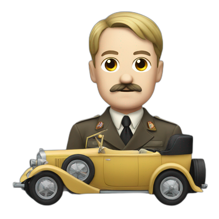 Hitler drive a car emoji