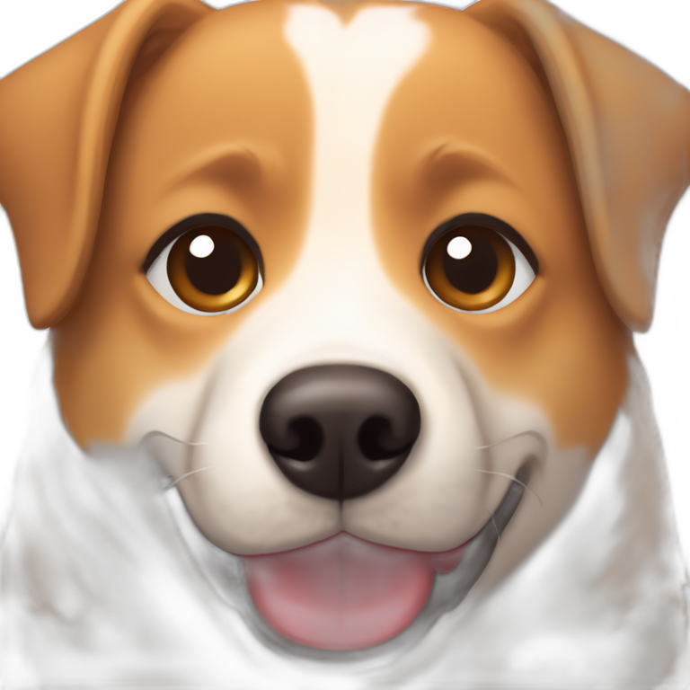 full light brown dog head tackle jack russel corgi mix emoji