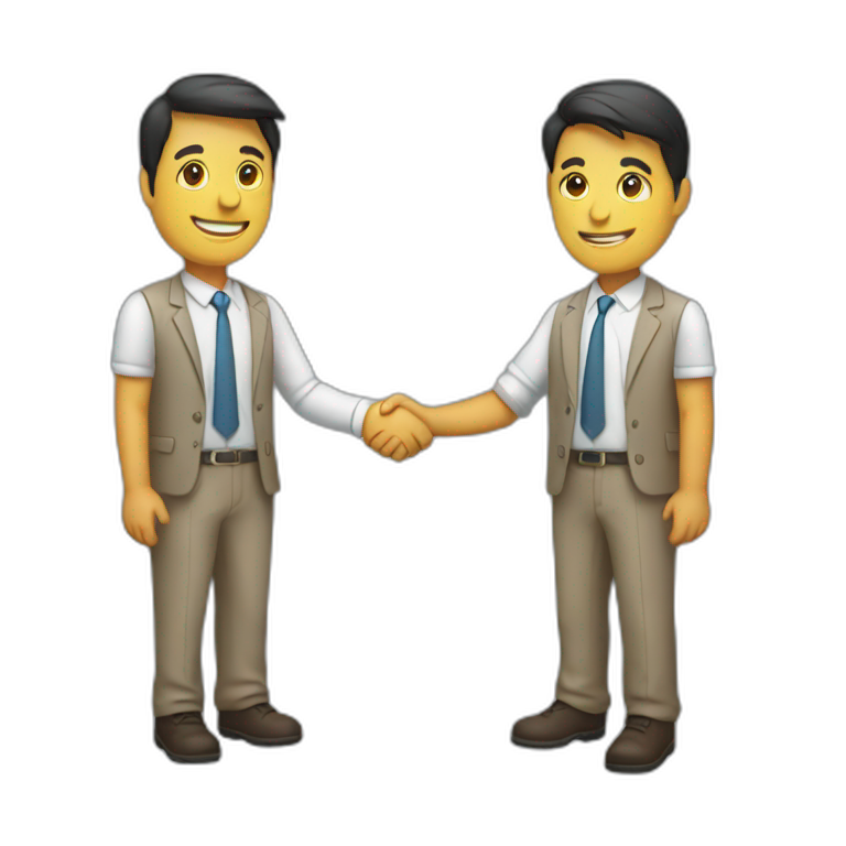 two people shaking hands with each other emoji