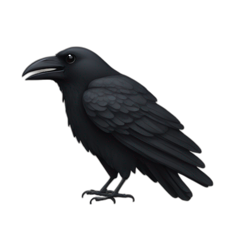 Black crow school logo emoji